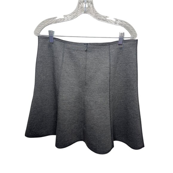 Ann Taylor Gray Mini Skirt Womens 10 Flare Skater Work Casual Stretch - Picture 2 of 7